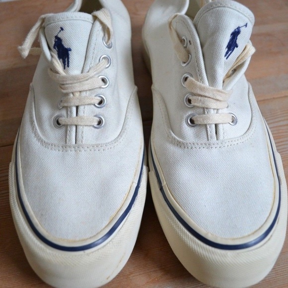 ralph lauren off white sneakers